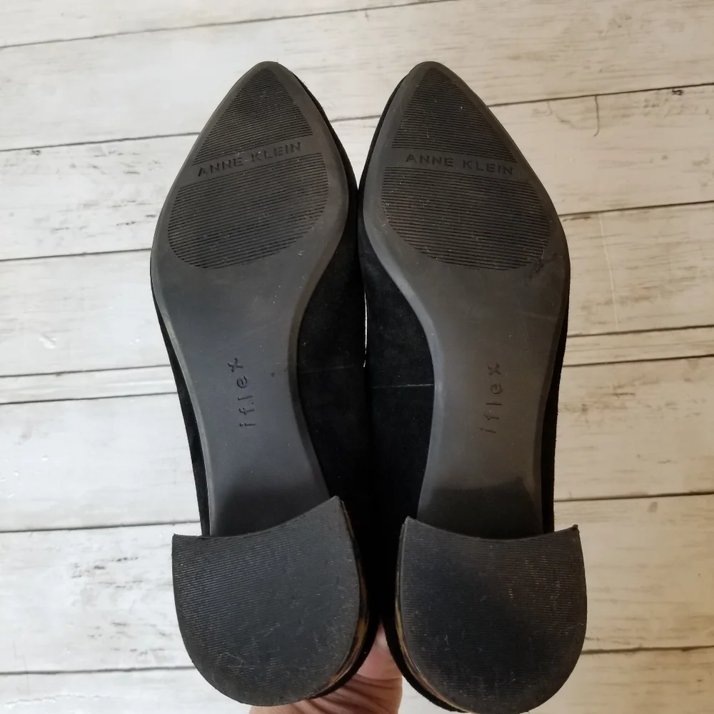 Anne Klein Kimbra Suede Leopard Print Block Heel Pump Heel
